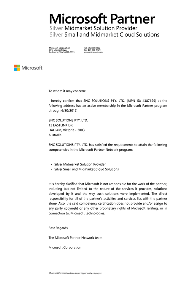 Microsoft Partner Qualifications