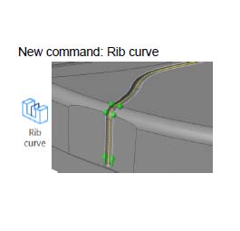 RADAN DESIGNER New command Rib curve
